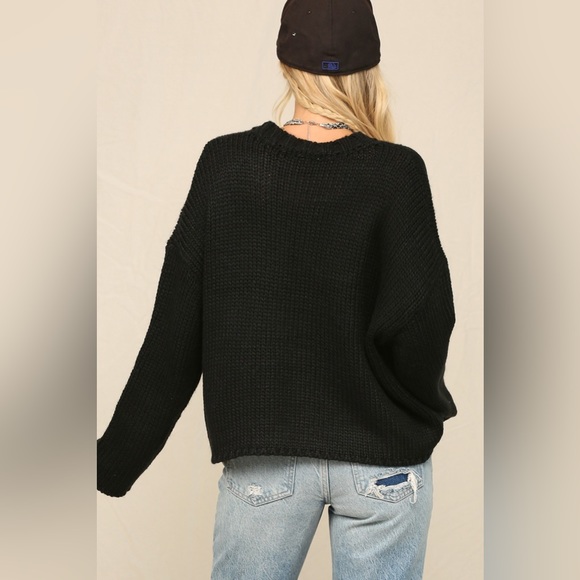 KYEMI STAR PRINT CHUNKY SWEATER ❤️NEW COLLECTION IN STORES❤️ - Picture 4 of 4